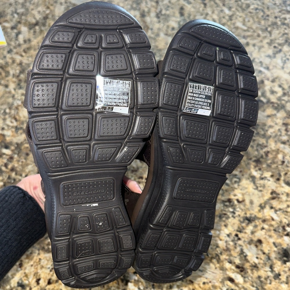 Skechers Dark Brown Strappy Sandals - Picture 6 of 6